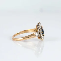 Bague Marguerite Saphir Diamants