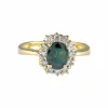 Bague Marguerite Saphir et Diamants