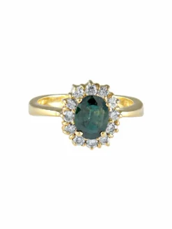 Bague Marguerite Saphir et Diamants