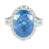 Bague Marguerite Saphir et Diamants