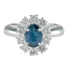 Bague Marguerite Saphir et Diamants
