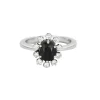 Bague marguerite saphir et diamants