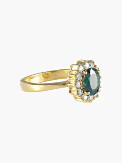 Bague Marguerite Saphir et Diamants