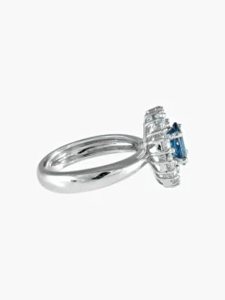 Bague Marguerite Saphir et Diamants