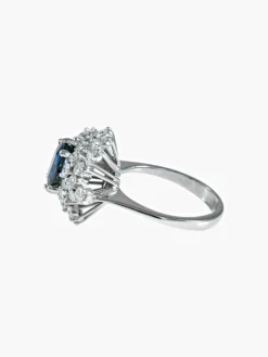 Bague Marguerite Saphir et Diamants