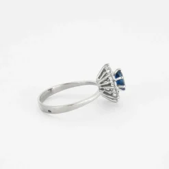 Bague Marguerite Saphir et Diamants