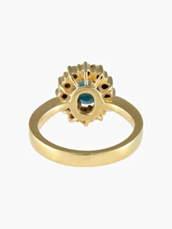 Bague Marguerite Saphir et Diamants