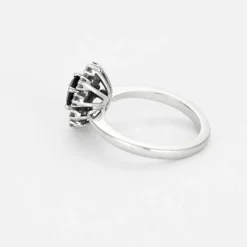 Bague marguerite saphir et diamants