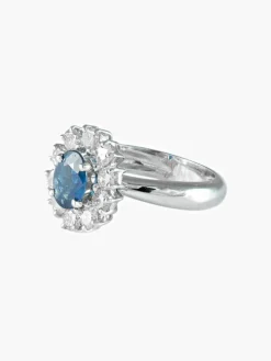 Bague Marguerite Saphir et Diamants