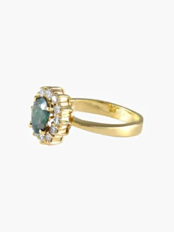 Bague Marguerite Saphir et Diamants