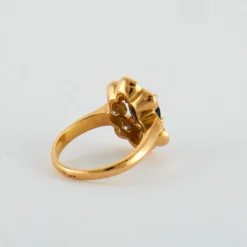 Bague Marguerite Saphir et Diamants