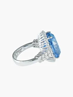 Bague Marguerite Saphir et Diamants
