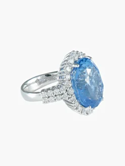 Bague Marguerite Saphir et Diamants