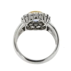 Bague Marguerite saphir et diamants