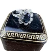 bague marguerite saphir or blanc