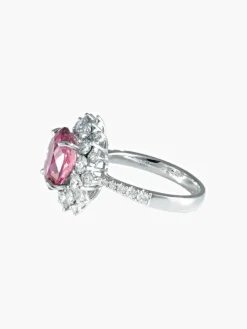 Bague Marguerite Saphir rose Diamants