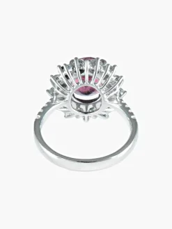Bague Marguerite Saphir rose Diamants