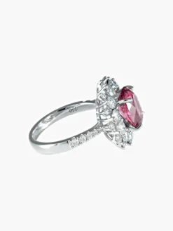Bague Marguerite Saphir rose Diamants