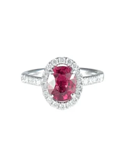 Bague Marguerite Tourmaline Rouge