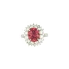 Bague Marguerite Tourmaline rose Diamants