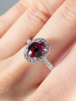 Bague Marguerite Tourmaline Rouge