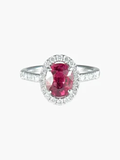 Bague Marguerite Tourmaline Rouge