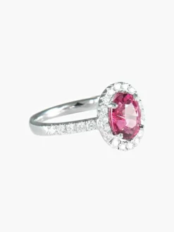 Bague Marguerite Tourmaline Rouge