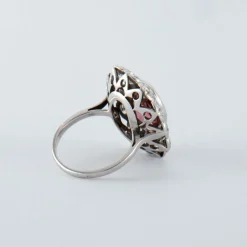 Bague Marguerite Tourmaline rose et Diamants