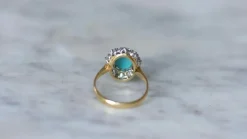 Bague Marguerite turquoise et diamants