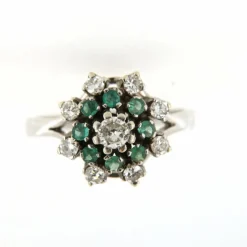 Bague Margueritte Diamants & Emeraude