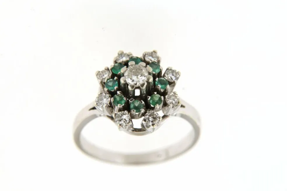 Bague Margueritte Diamants & Emeraude