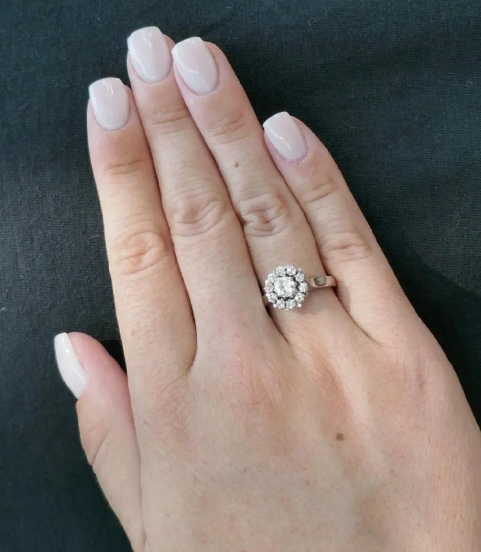 Bague Margueritte en Or blanc & diamants