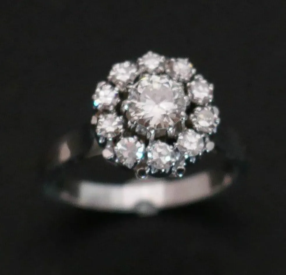 Bague Margueritte en Or blanc & diamants