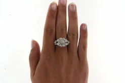 Bague Margueritte en Or gris et diamants