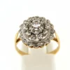 Bague Margueritte en Or jaune, saphir blanc & Diamants