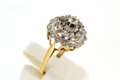 Bague Margueritte en Or jaune, saphir blanc & Diamants