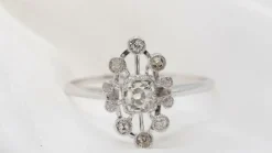 Bague Marquise ajourée Diamants