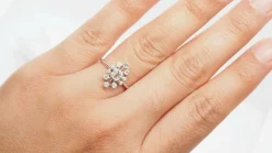 Bague Marquise ajourée Diamants
