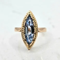 Bague marquise bicolore vintage