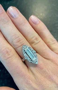 Bague marquise diamant 2 carats