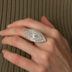 Bague Marquise Diamant navette