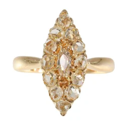 Bague marquise diamants