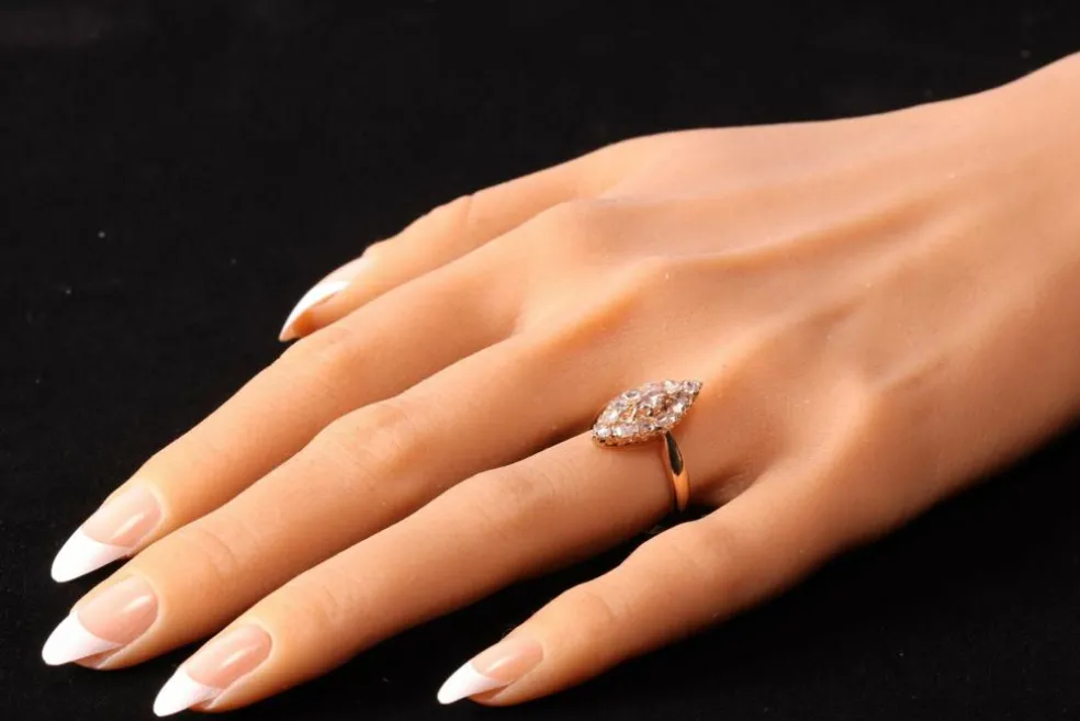 Bague marquise diamants
