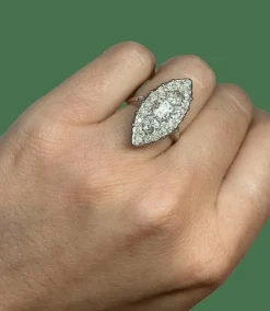 BAGUE MARQUISE DIAMANTS