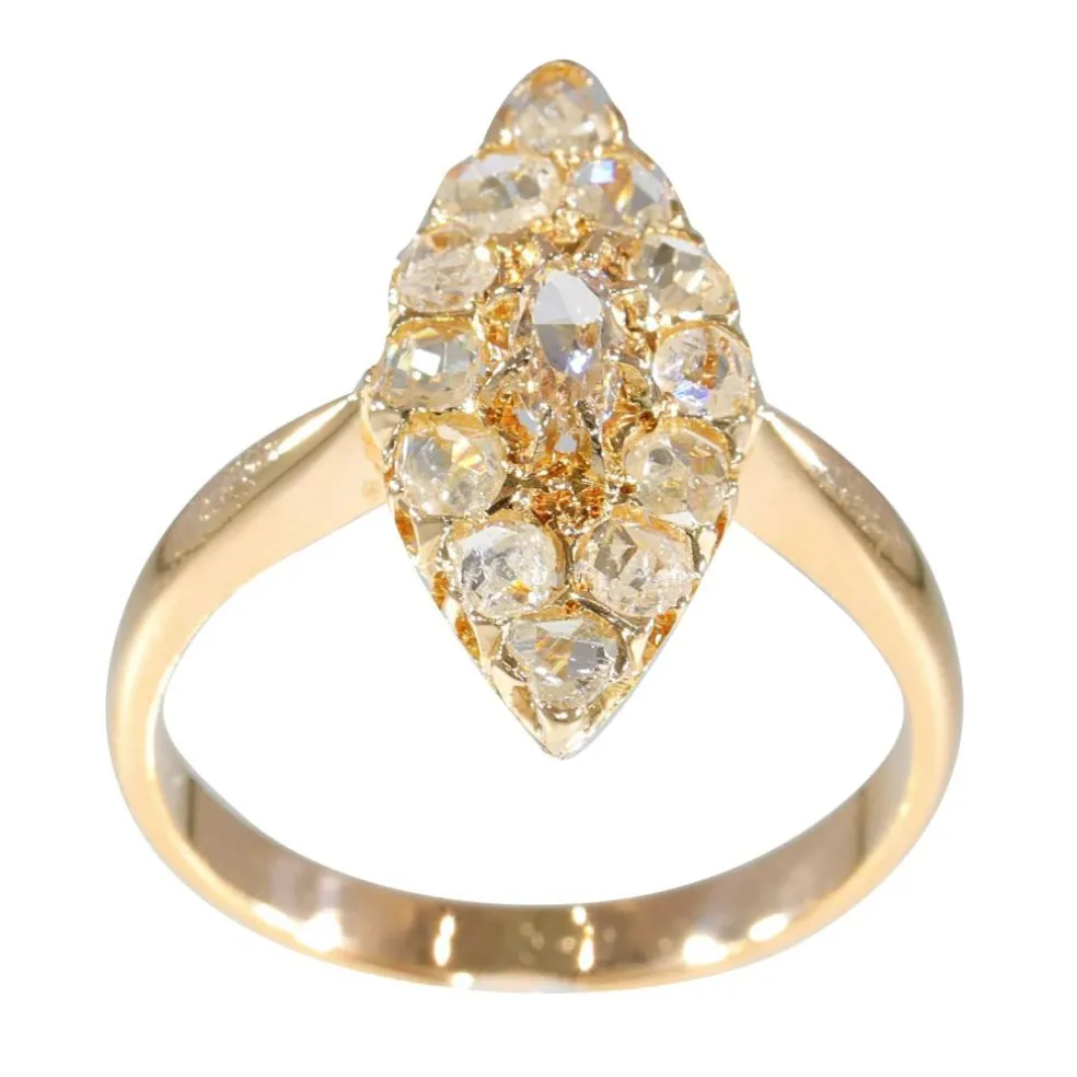 Bague marquise diamants