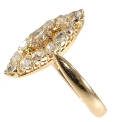 Bague marquise diamants