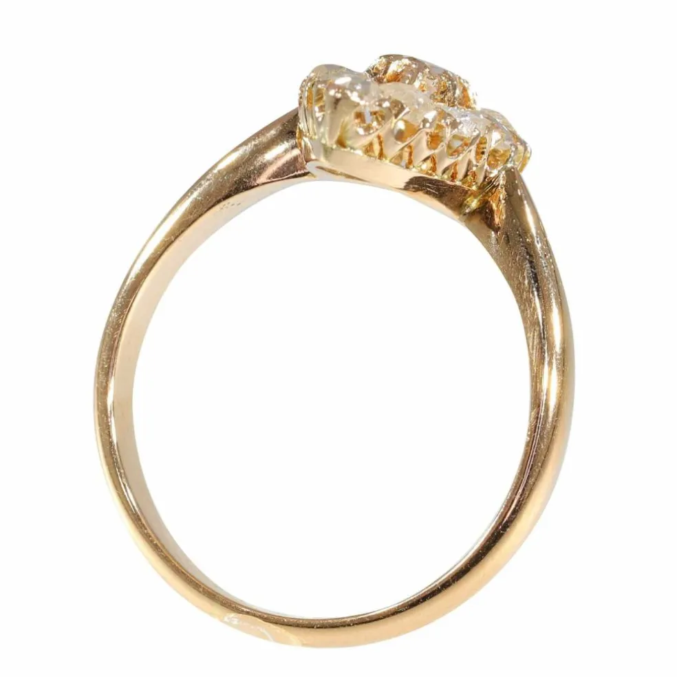 Bague marquise diamants