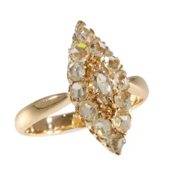 Bague marquise diamants