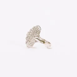 Bague marquise diamants en or blanc et platine