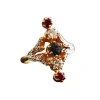 Bague Marquise Diamants, Saphirs et Rubis